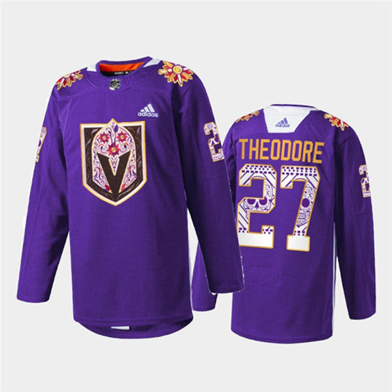 Shea Theodore Vegas Golden Knights purple Heritage jersey