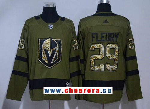 Marc-Andre Fleury Vegas Golden Knights green Salute To Service jersey
