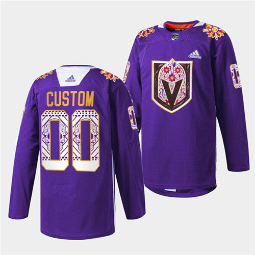 Custom Vegas Golden Knights purple Heritage jersey