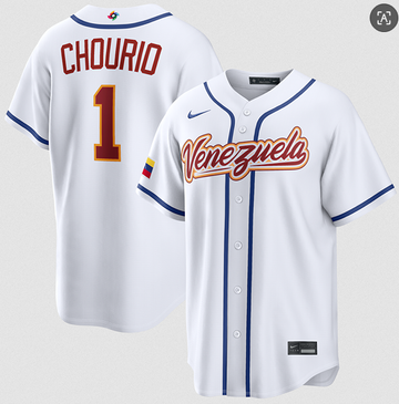 Venezuela Jackson Chourio Venezuela Baseball white Classic jersey