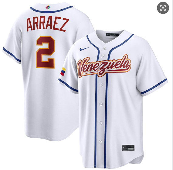 Venezuela Luis Arraez Venezuela Baseball white Classic jersey