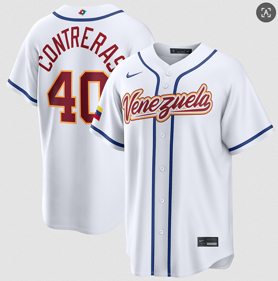 Venezuela Willson Contreras Venezuela Baseball white Classic jersey
