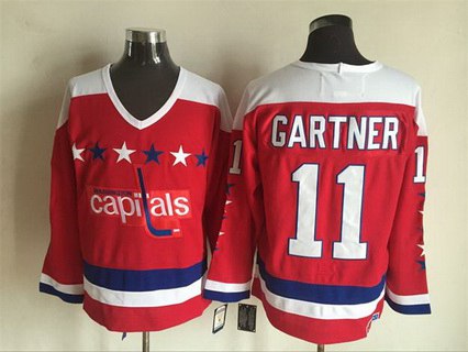 Mike Gartner Washington Capitals red Throwback jersey