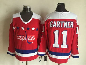 Mike Gartner Washington Capitals red Throwback jersey