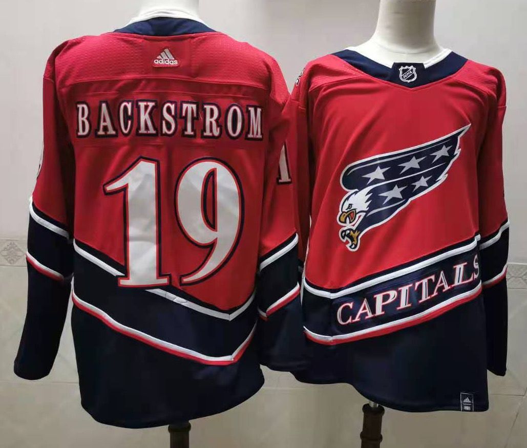 Nicklas Backstrom Washington Capitals red Retro jersey