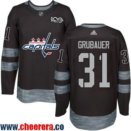 Philipp Grubauer Washington Capitals black jersey