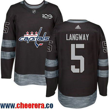 Rod Langway Washington Capitals black jersey