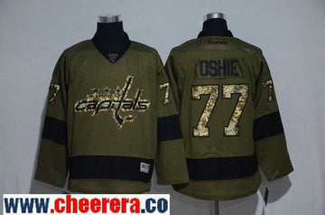 T. J. Oshie Washington Capitals green Salute To Service jersey