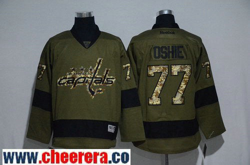 T. J. Oshie Washington Capitals green Salute To Service jersey