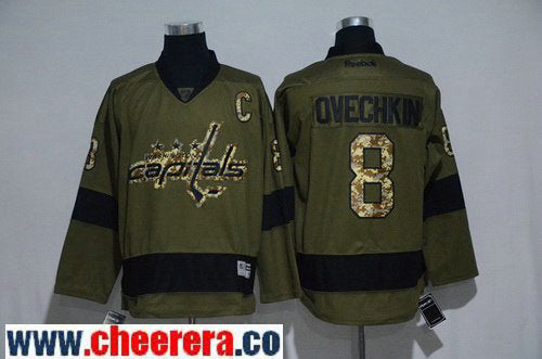Alex Ovechkin Washington Capitals green Salute To Service jersey
