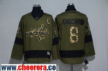 Alex Ovechkin Washington Capitals green Salute To Service jersey