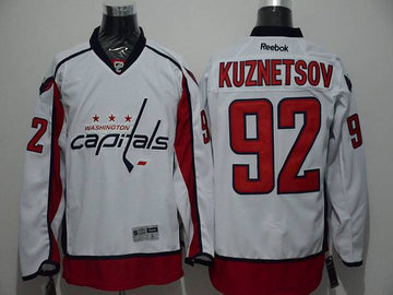 Evgeny Kuznetsov Reebok Washington Capitals white Away jersey