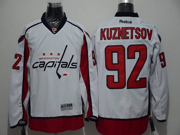 Evgeny Kuznetsov Reebok Washington Capitals white Away jersey