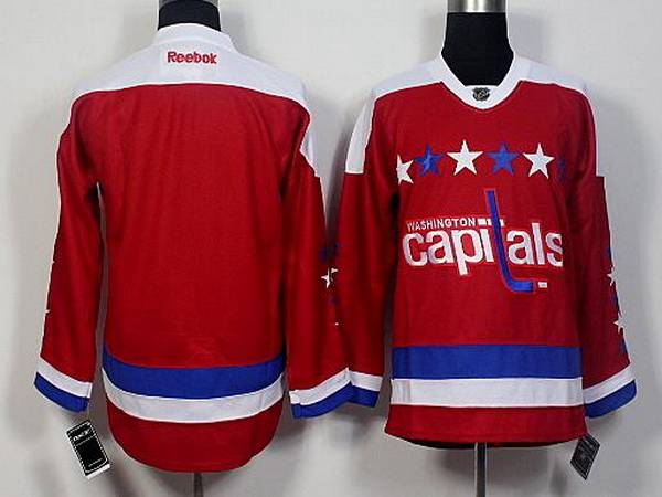 Blank Reebok Washington Capitals red Third jersey