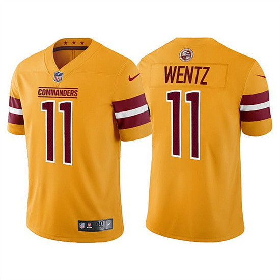 Carson Wentz Washington Commanders gold Vapor jersey