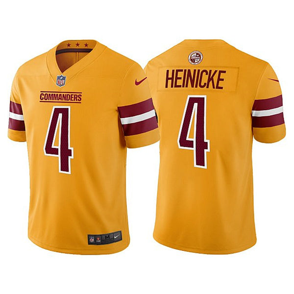 Taylor Heinicke Washington Commanders gold Vapor jersey