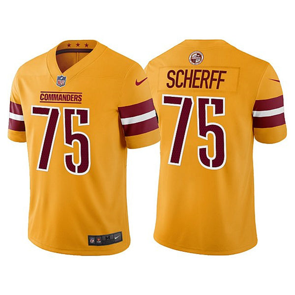 Brandon Scherff Washington Commanders gold Vapor jersey