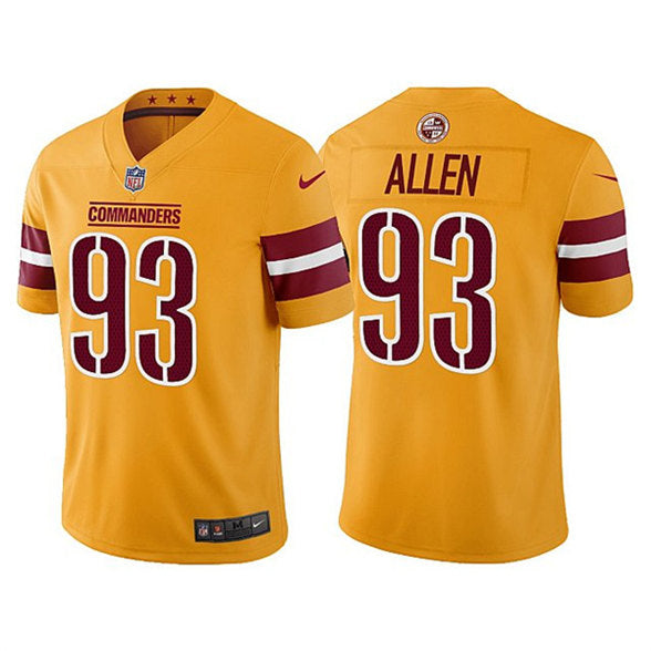 Jonathan Allen Washington Commanders gold Vapor jersey