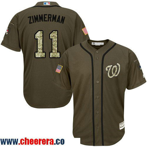 Ryan Zimmerman Washington Nationals green Salute To Service jersey