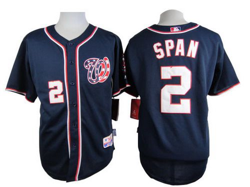 Denard Span Washington Nationals navy jersey