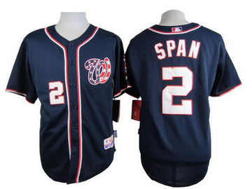 Denard Span Washington Nationals navy jersey