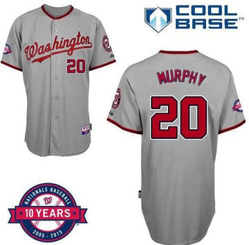 Daniel Murphy Washington Nationals gray jersey