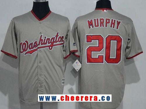 Daniel Murphy Washington Nationals gray Road jersey