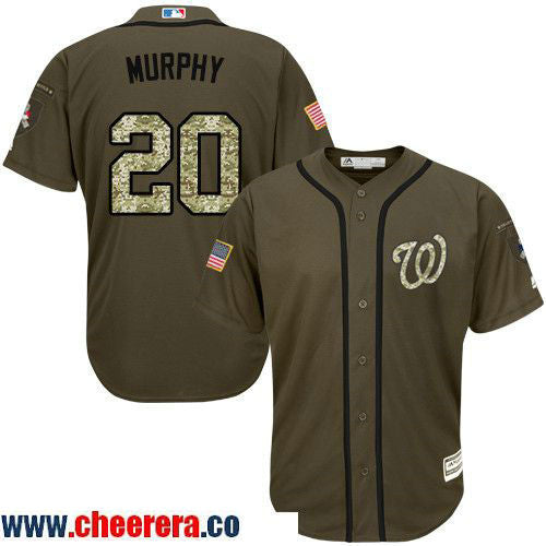 Daniel Murphy Washington Nationals green Salute To Service jersey