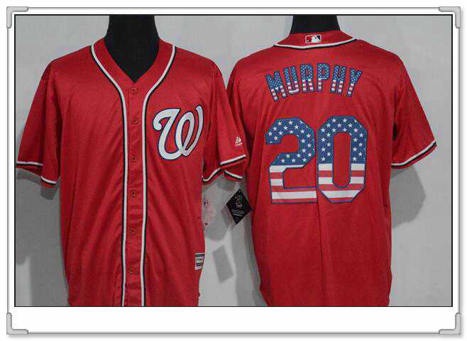 Daniel Murphy Washington Nationals red Fashion jersey
