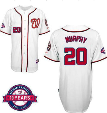 Daniel Murphy Washington Nationals white jersey