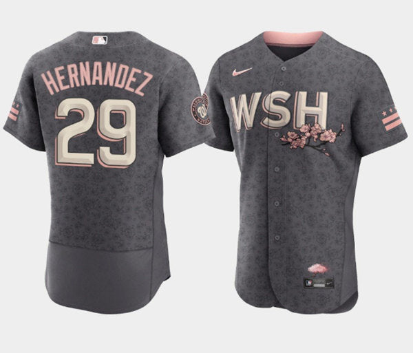 Yadiel Hernandez Washington Nationals gray City Connect jersey
