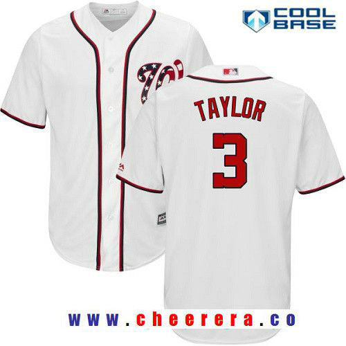 Michael Taylor Washington Nationals white Home jersey