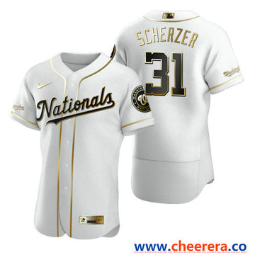 Max Scherzer Washington Nationals white jersey