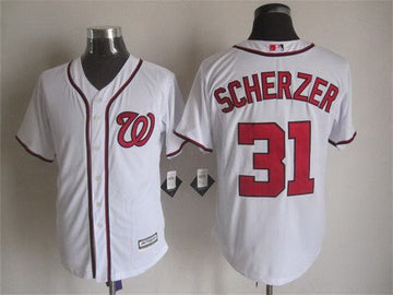 Max Scherzer Washington Nationals white Home jersey