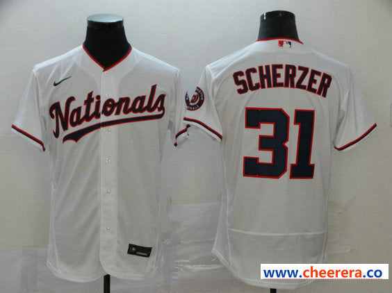 Max Scherzer Washington Nationals white jersey