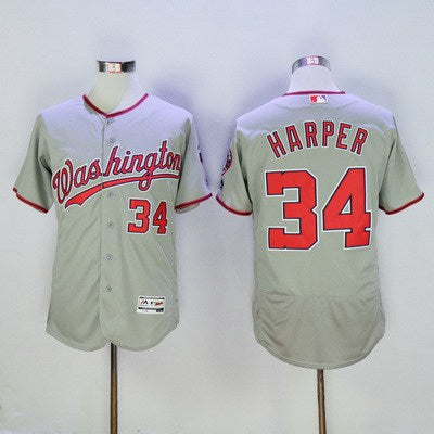 Bryce Harper Washington Nationals gray jersey