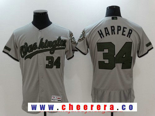 Bryce Harper Washington Nationals gray jersey