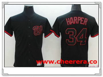 Bryce Harper Washington Nationals black Fashion jersey