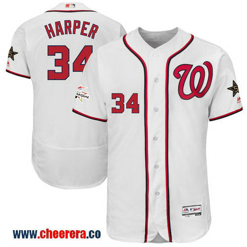Bryce Harper Majestic Washington Nationals white All-Star jersey
