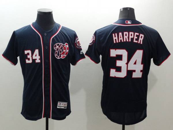 Bryce Harper Washington Nationals navy jersey