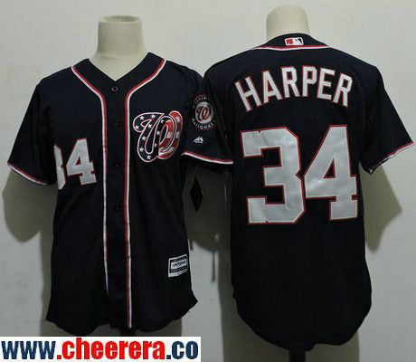 Bryce Harper Washington Nationals navy jersey