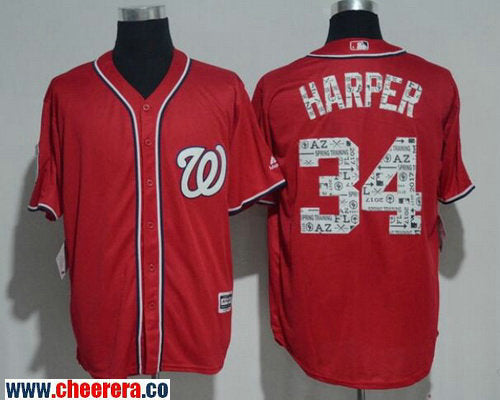 Bryce Harper Washington Nationals red jersey