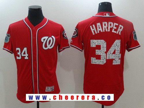 Bryce Harper Washington Nationals red jersey