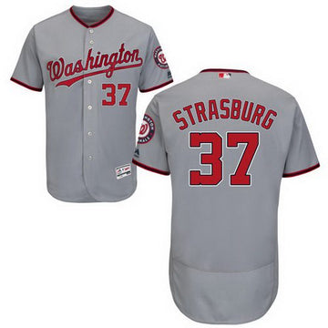 Stephen Strasburg Washington Nationals gray Road jersey
