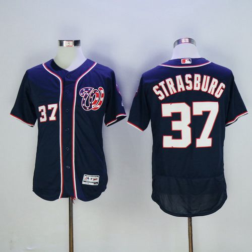 Stephen Strasburg Washington Nationals navy jersey