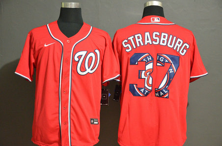 Stephen Strasburg Washington Nationals red Fashion jersey