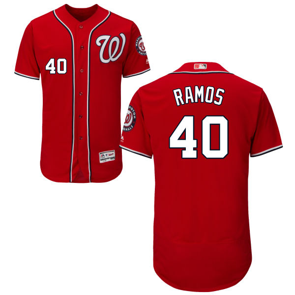 Wilson Ramos Washington Nationals scarlet Alternate jersey