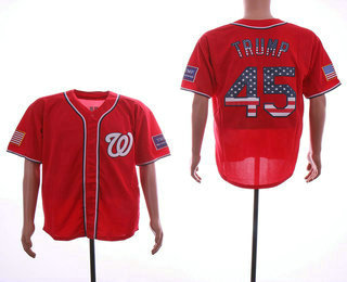 Donald Trump Washington Nationals red Fashion jersey