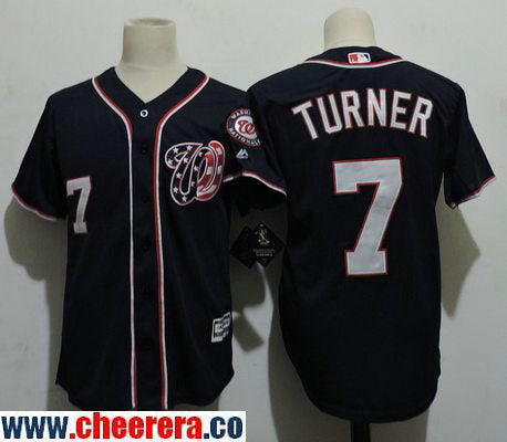 Trea Turner Washington Nationals navy jersey