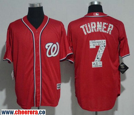 Trea Turner Washington Nationals red jersey